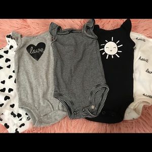 Carters brand heart onesies